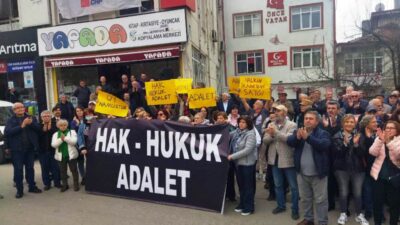 CHP önünde “HAK, HUKUK, ADALET” arayışı