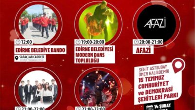 EDİRNE BELEDİYESİ’NDEN 14 ŞUBAT’A ÖZEL ETKİNLİKLER