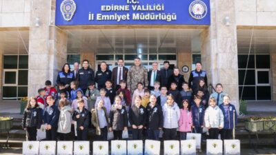 Minik Öğrencilerden Polis Haftası’nda Emniyet Müdürlüğü’ne Anlamlı Ziyaret