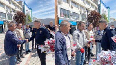 Edirne İl Emniyet Müdürü KARABURUN’dan 1 Mayıs’ta Anlamlı Jest: Emekçilere Çiçekli Kutlama