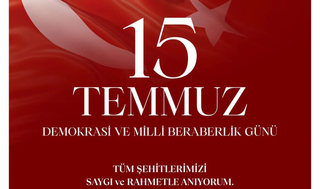 BAŞKAN GENCAN AKIN’DAN, 15 TEMMUZ DEMOKRASİ VE MİLLİ BİRLİK GÜNÜ MESAJI Edirne Belediye Başkanı Av.