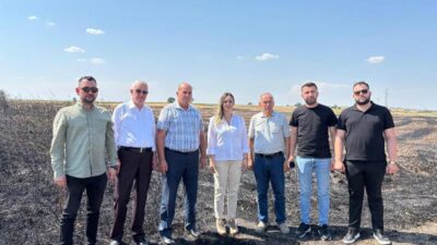 CHP Edirne İl Başkanı Av. Harika Taybıllı ve Parti Heyeti, Anız Yangınından Etkilenen Köyleri Ziyaret Etti