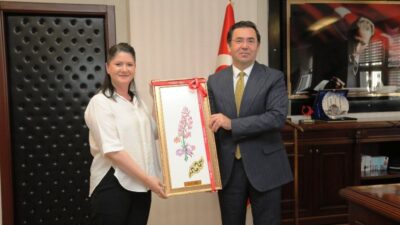 Edirne Belediye Başkanı Filiz Gencan Akın, Yeni Cumhuriyet Başsavcısı Tuğan Sarıca’yı Makamında Ziyaret Etti