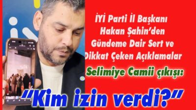 İYİ Parti Edirne İl Başkanı H. Hakan Şahin, düzenlediği basın