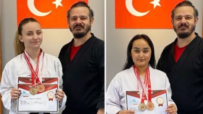 Edirne Kutlu Spor Kulübü’nün Karateci kızları, 25 Aralık 2025 tarihinde