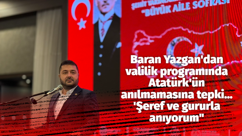 CHP Edirne Milletvekili Ahmet Baran Yazgan, Edirne Valiliği tarafından düzenlenen