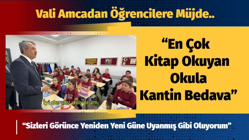 Vali Sezer’den 100. Yıl İlkokulu’na Anlamlı Ziyaret: “En Çok Kitap