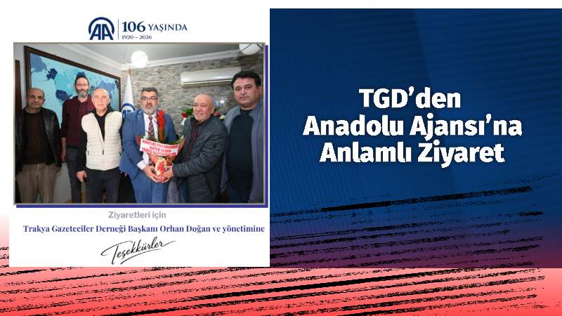 Trakya Gazeteciler Derneği Başkanı Orhan Doğan ve yönetim kurulu üyeleri