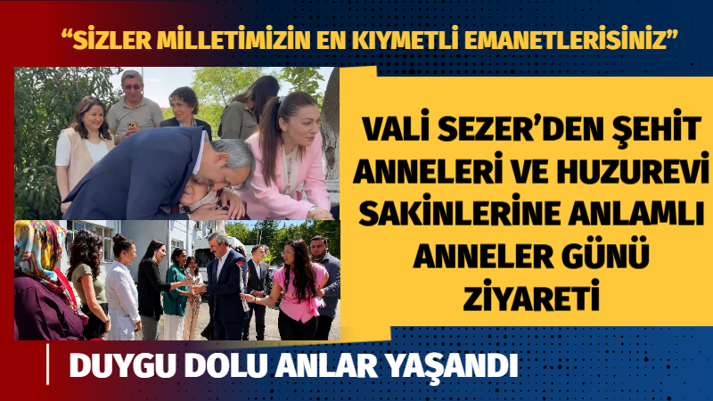 Edirne Valisi Yunus Sezer ve eşi Canan Sezer, Anneler Günü