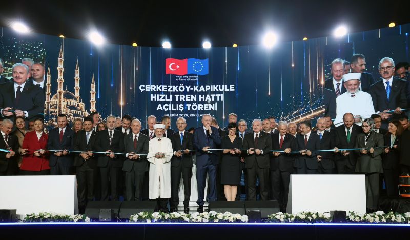 Halkalı-Kapıkule Hızlı Tren Hattı’nın Çerkezköy-Kapıkule etabı Cumhurbaşkanı Recep Tayyip Erdoğan’ın